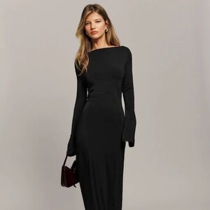 Reformation - Aurelio Knit Dress Black - Size XS